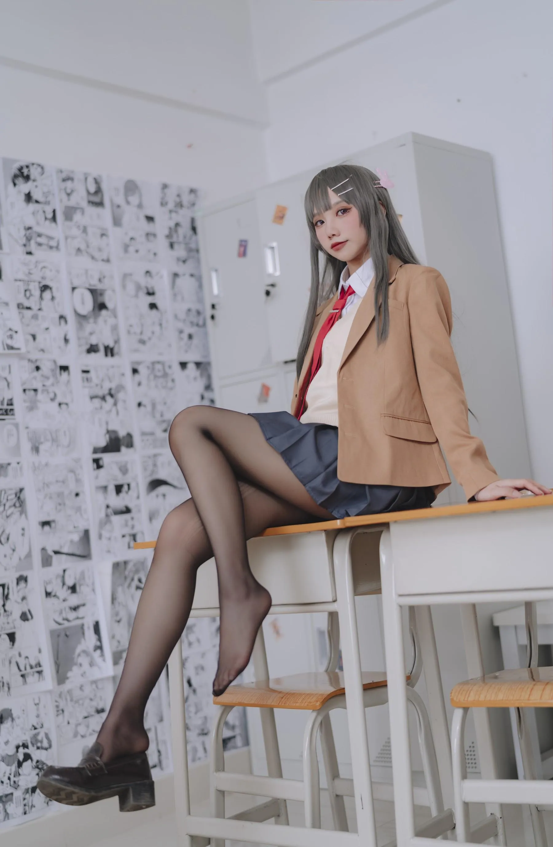 果咩酱w – NO.43 麻衣校服 [31P]插图1